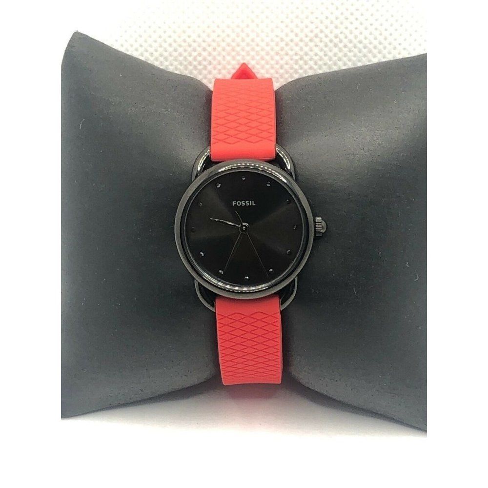 Fossil ES4489 Women's Red Leather Analog Black Dia